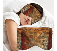 Estructura de hierro de acero oxidado de color marrón óxido colorido, Antifaz para dormir, ideal para el hogar, viajes y trabajo por turnos. Cubre completamente los ojos y bloquea la luz.