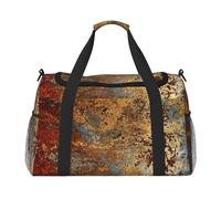 Estructura de Hierro de Acero Oxidado de Color marrón óxido Colorido,Bolsas Deportivas, Bolsos de Viaje Deportivos Cruzados de Mano, Bolsas de Viaje de Gran Capacidad para Mujeres y Hombres.