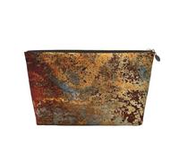 Estructura de Hierro de Acero Oxidado de Metal Colorido con óxido marrón, Bolsa de Maquillaje Bolsa de cosméticos Bolsa de artículos de tocador de Viaje portátil Bolsa de artículos de tocador