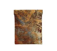 Estructura de Hierro de Acero Oxidado de Metal Colorido con óxido marrón, Squeeze Top Wallet Bolsa de Almacenamiento para Mujer Monedero pequeño Bolsa de Cambio