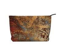 Estructura de Hierro y Acero Oxidado de Color marrón óxido y Colorido,Neceser de Pana, Neceser de Maquillaje portátil, Neceser de Viaje