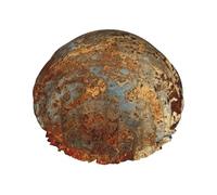 Estructura de hierro y acero oxidado de metal colorido con óxido marrón,Gorro de ducha, gorro de noche, gorro de baño elástico impermeable de doble capa, reutilizable para el cabello.