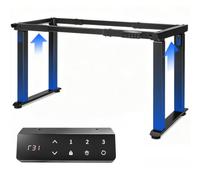 Estructura de mesa eléctrica de altura ajustable con 2 motores, estructura de escritorio de 4 patas 70-120 cm, pantalla LED, 3 funciones de memoria, recordatorio de sentado de pie, capacidad de carga