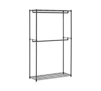 Estructura de metal para ropa - 120 x 45 x 200 cm - 200 kg - negra | Royal Catering