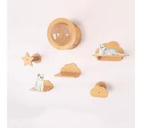 Estructura de trepar para Gatos, Estantes de Pared for Gatos con Poste Cuerda cáñamo(Style1)