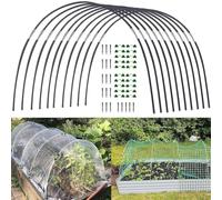 Estructura de túnel de jardín para camas elevadas, diseño de fibra de vidrio fuerte y resistente, asegura las plantas de pájaros y condiciones climáticas adversas (2)