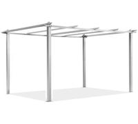 Estructura para pérgola metálica de terraza Barbados 3x4 m blanca Garden Point