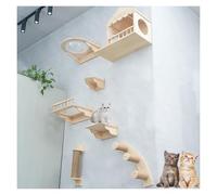 Estructura para trepar para Gatos de Pared, Marco de Escalada for Gatos montado en la Pared con cápsula Espacial, Nido for, for durmiendo Jugando a Escalar(Style4)