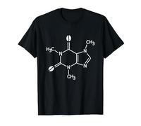 Estructura química de la cafeína - Nerds Adictos al café Camiseta gráfica económica, Hombre, Negro, S