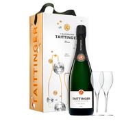 Estuche 1 botella Taittinger Brut Réserve + 2 copas Regalo