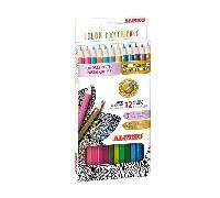 estuche 12 lapices de colores premium colores pastel y metalicos alpino al000246
