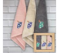 Estuche 3 Paños de Cocina Rizo Americano Chef, Paños de Calidad, Medida 50x50 Cms, Juego de 3 Paños de Cocina Originales, Gruesos de 500 gr/m², Trapos Absorbentes y Suaves (Manopla, 50x50 cm)