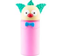 Estuche silicona The Simpsons Krusty el Payaso - Estuche Escolar Extensible con cremallera para niños y niñas | Potalápices Vertical pequeño Práctico, Material escolar para la Vuelta al Cole