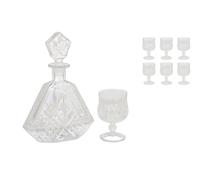 ESTUCHE 6 COPAS 300ML+BOTELLA 750 ML VIDRIO