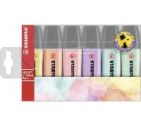 estuche 6 marcadores fluorescente boss pastel trazo 25mm. surtido stabilo 706-2