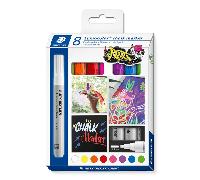 ESTUCHE 8 PIEZAS SURITDAS ROTULADOR CHALK MARKER LUMOCOLOR 344 TIZA LIQUIDA STAEDTLER 344 C8