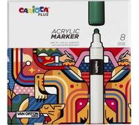 Estuche 8 rotuladores acrílicos carioca plus prisma colores surtidos