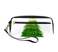 Estuche abstracto para lápices de árbol de Navidad, bolsa de piel sintética con cremallera para niños y niñas, suministros escolares y de oficina