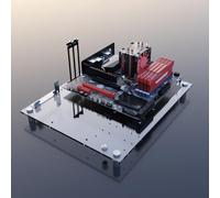 Estuche acrílico para PC con Marco Abierto para Placas Base MATX, ITX, Estante de Banco de Pruebas y Juegos para Construir PC