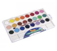 estuche acuarelas 24 pastillas 22 mm colores surtidos + pincel jovi 80024