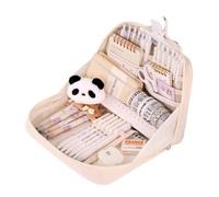 Estuche Aesthetic Capibara, Bolsa de Herramientas de Escritura Capybara, Estuche Escolar con Múltiples Compartimentos, Estuche para Lápices con Boca Ancha y Alfileres, Papelería, Transparente(12 entre