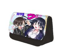 Estuche Anime Yamada Anna/Kyotaro Ichikawa con impresión 3D, Anime The Dangers In My Heart, estuche de gran capacidad, regalo para la temporada escolar, 22 x 7,5 x 13 cm, Tipo 16, 22*7.5*13CM, Bolsa