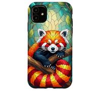 Estuche artístico con diseño de Animales Panda Rojo Carcasa para iPhone 11
