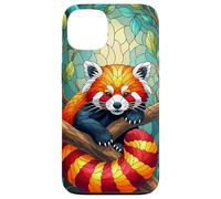 Estuche artístico con diseño de Animales Panda Rojo Carcasa para iPhone 13