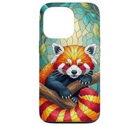 Estuche artístico con diseño de Animales Panda Rojo Carcasa para iPhone 13 Pro