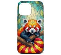 Estuche artístico con diseño de Animales Panda Rojo Carcasa para iPhone 13 Pro MAX