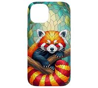 Estuche artístico con diseño de Animales Panda Rojo Carcasa para iPhone 14