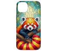 Estuche artístico con diseño de Animales Panda Rojo Carcasa para iPhone 14 Plus