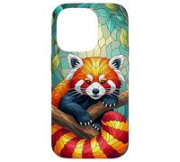 Estuche artístico con diseño de Animales Panda Rojo Carcasa para iPhone 14 Pro