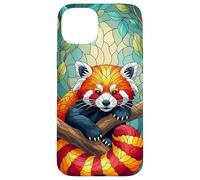 Estuche artístico con diseño de Animales Panda Rojo Carcasa para iPhone 15 Plus