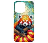 Estuche artístico con diseño de Animales Panda Rojo Carcasa para iPhone 15 Pro MAX
