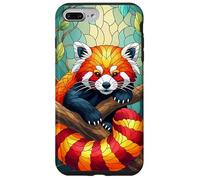 Estuche artístico con diseño de Animales Panda Rojo Carcasa para iPhone 7 Plus/8 Plus