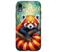 Estuche artístico con diseño de Animales Panda Rojo Carcasa para iPhone XR