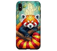 Estuche artístico con diseño de Animales Panda Rojo Carcasa para iPhone XS MAX
