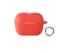 Estuche Auriculares para Sennheiser ACCENTUM Clip Funda Protectora de Silicona Blanda, a Prueba de Golpes y Resistente a los arañazos, con Anilla de mosquetón, Rojo