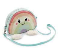 Estuche Bandolera Arcoíris Nibsi 2 en 1, 17,5 x 14 x 5 cm, Multicolor, Suave bolsita de Peluche para niñas y Mujeres, Estuche para cosméticos o Utensilios para Escuela y Oficina, 62327