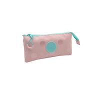 Estuche Blin Blin Dots - ToyBags - Portatodo con 3 Compartimentos de Gran Capacidad - Interior Forrado y Cierre de Cremallera - 11 × 23 × 5 cm
