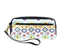 Estuche bohemio bohemio para lápices, bolsa de piel sintética con cremallera, para niños y niñas, suministros escolares y de oficina