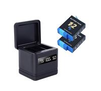 Estuche/Caja De Carga Inteligente Multifuncional con Pantalla LCD, Compatible con GoPro Hero 12/11/10/9(2 Battery 1 Charger)