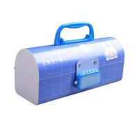 Estuche Caja de lápices dibujos animados gran capacidad con bloqueo contraseña, organizador papelería plástico, suministros escolares for niños(Learn to love me)