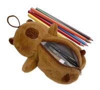 Estuche Capibara - Estuche De Peluche De Gran Capacidad | Estuches Para Lápices | Bolśa Cosmética Con Cremallera, Organizador Papelería, Porta Brochas Maquillaje, Almacenaje Goma Y Accesorios