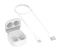 Estuche Cargador para Samsung Galaxy Buds FE (SM-R400), Estuche Cargador para Auriculares Inalámbricos de Repuesto, Carga por Cable e Inalámbrica, Auriculares NO Incluidos (Blanco)