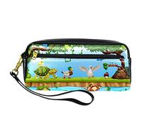 Estuche Cartuchera de Piel Sintética con Cremallera para Niños, Niñas, Suministros Escolares y de Oficina