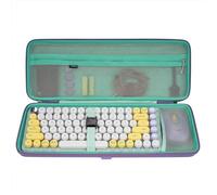 Estuche Combo para Teclado y ratón Geekria, Bolsa de Transporte de Viaje rígida para Teclado Gaming Ultra Delgado de 84 Teclas, Compatible con Logitech Pop Keys/Pop Icon Combo (Daydream Mint)