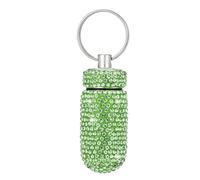 Estuche compacto de aluminio para pastillas de diamantes de imitación para viajes y uso diario