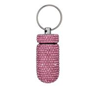 Estuche compacto de aluminio para pastillas de diamantes de imitación para viajes y uso diario